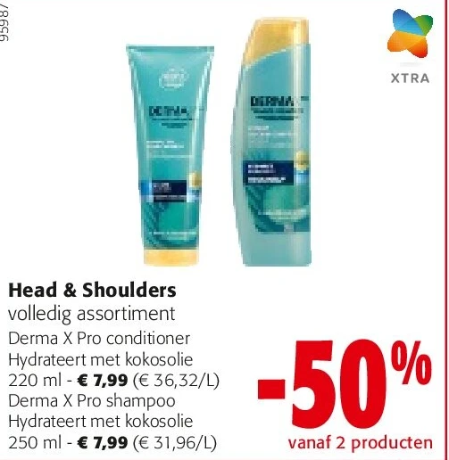 Head & Shoulders Derma X Pro conditioner Hydrateert met kokosolie 220 ml