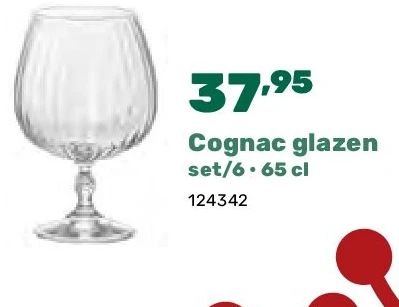 Cognac glazen set/6 • 65 cl