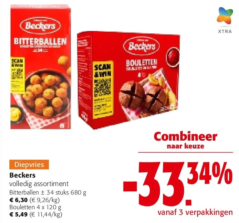 Beckers Bitterballen ± 34 stuks 680 g