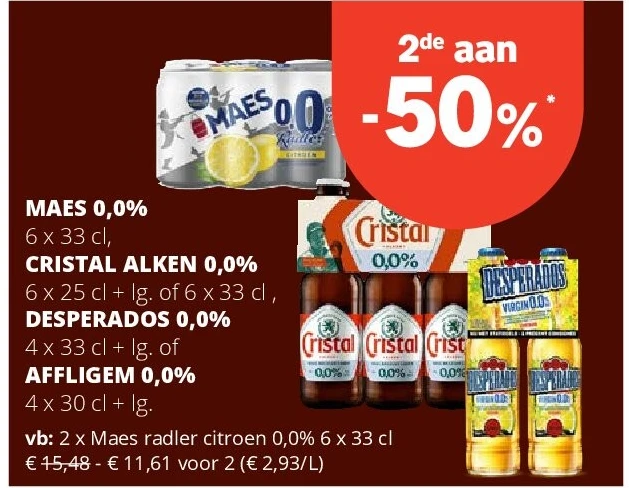 Maes radler citroen 0,0% 6 x 33 cl