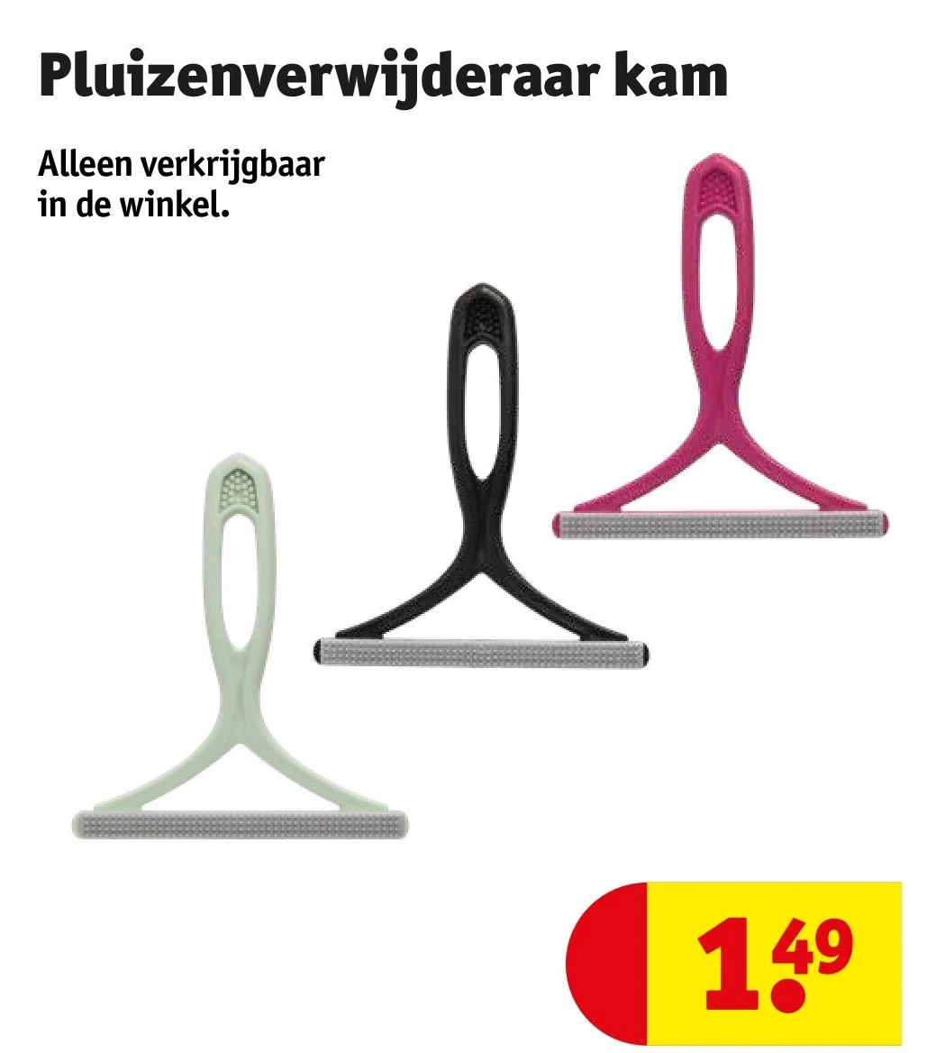 Pluizenverwijderaar kam