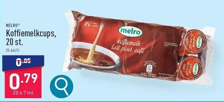 Koffiemelkcups, 20st.