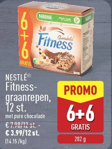 Fitness- graanrepen, 12st.