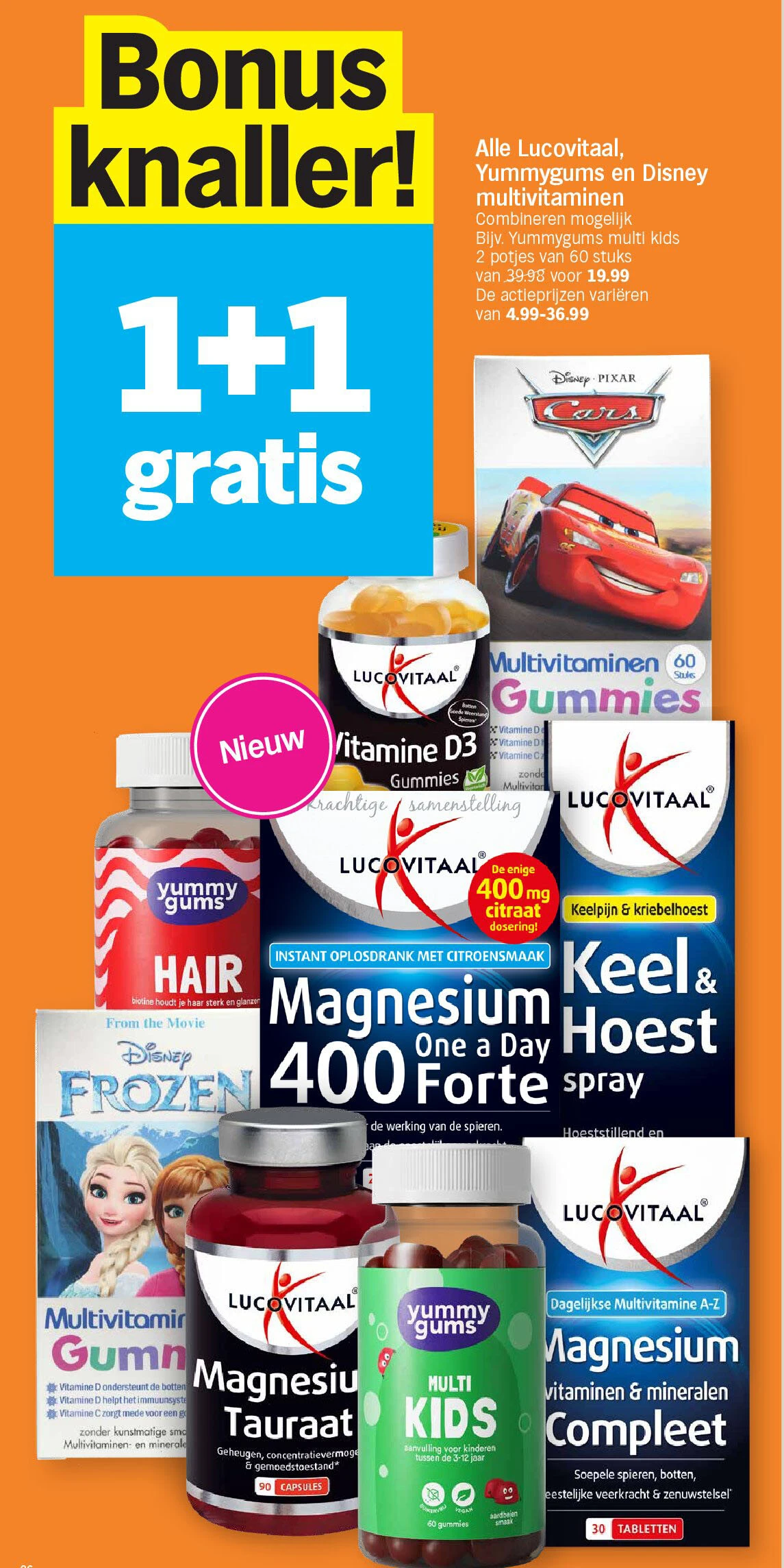 Alle Lucovitaal, Yummygums en Disney multivitaminen