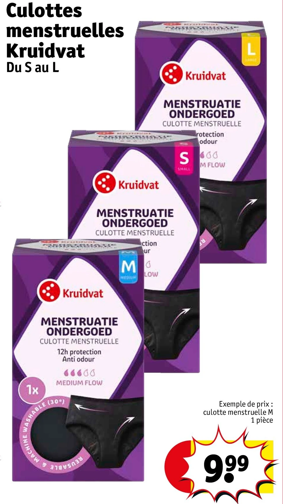 Culottes menstruelles Kruidvat