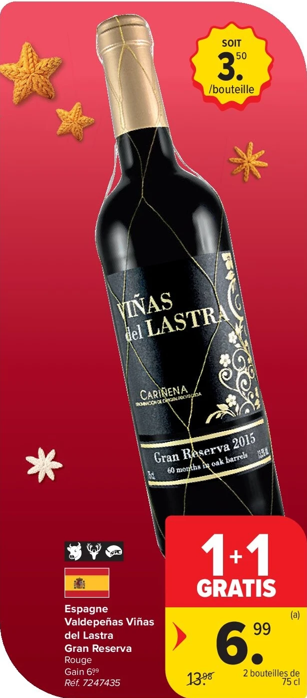 Espagne Valdepeñas Viñas del Lastra Gran Reserva