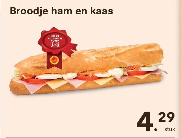 Broodje ham en kaas