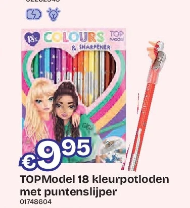TOPModel 18 kleurpotloden met puntenslijper