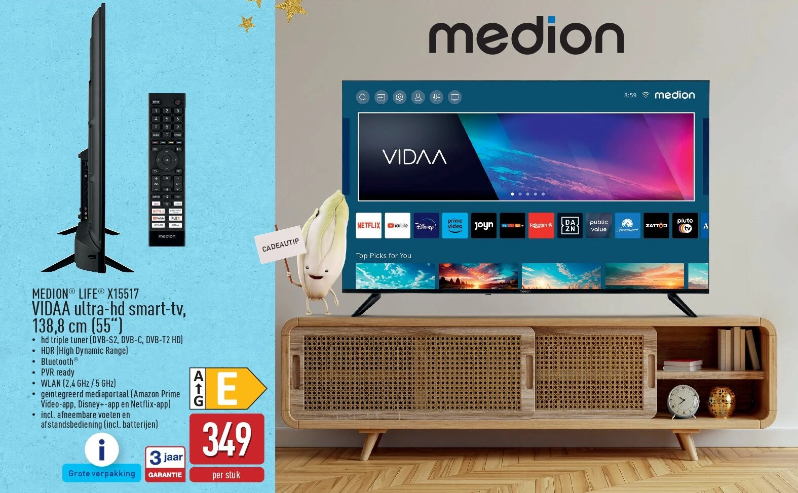 VIDAA ultra-hd smart-tv, 138,8cm (55“)