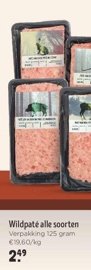 Wildpaté alle soorten
