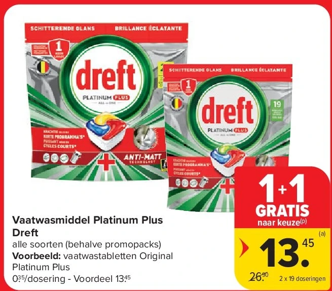 Vaatwasmiddel Platinum Plus Dreft