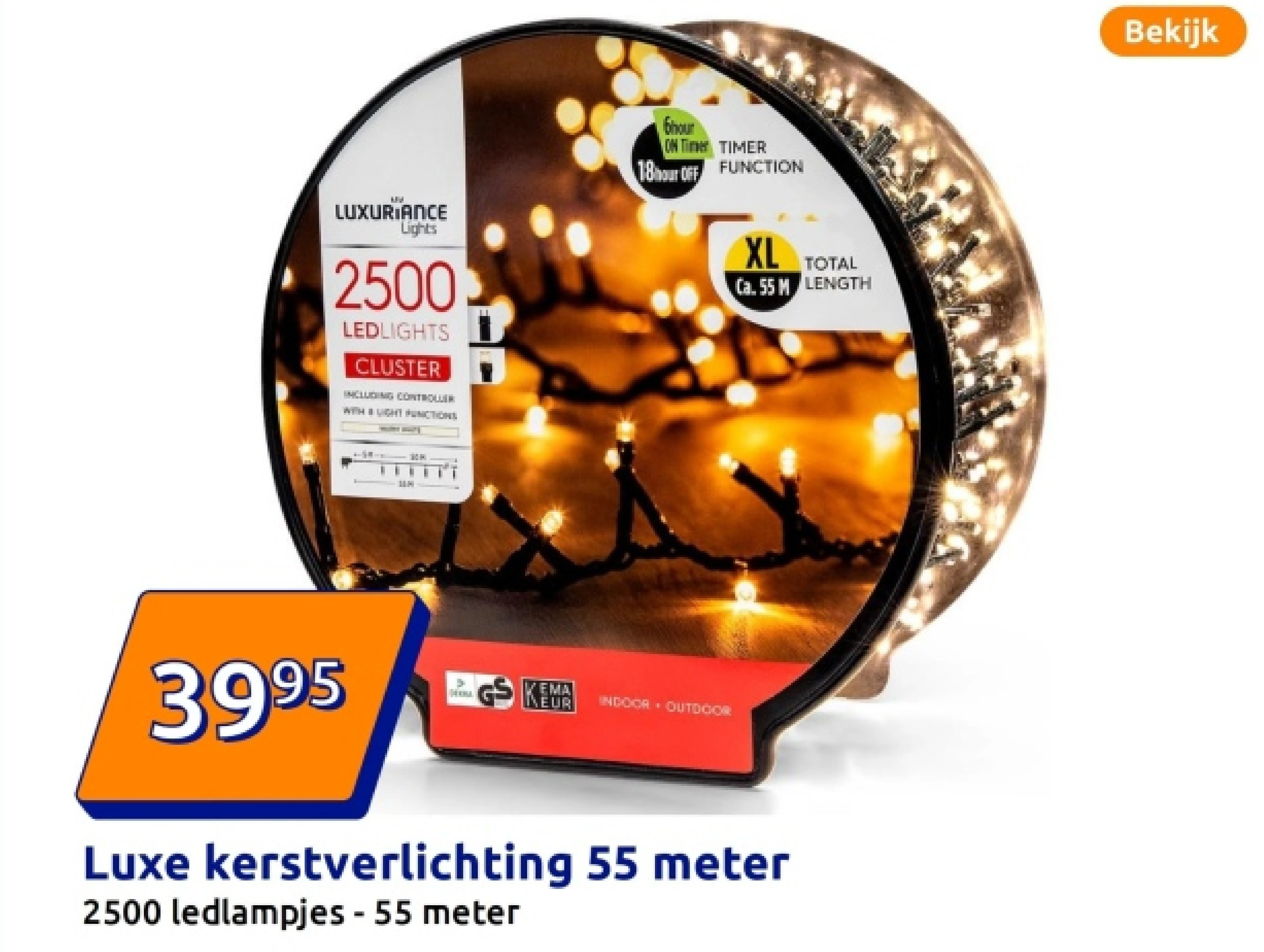 Luxe kerstverlichting 55 meter