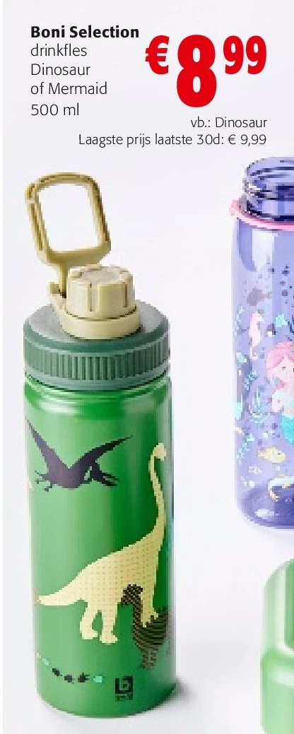 Boni Selection drinkfles Dinosaur of Mermaid 500 ml