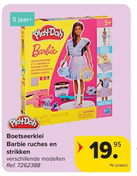 Boetseerklei Barbie ruches en strikken