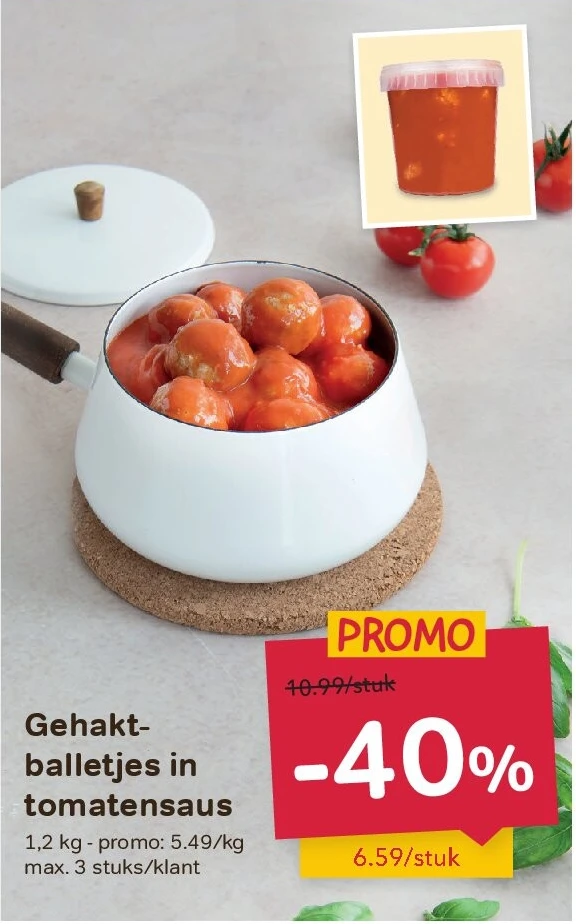Gehaktballetjes in tomatensaus