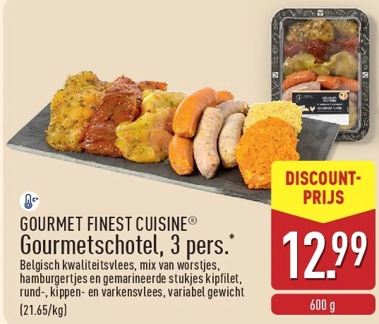 Gourmetschotel, 3pers.
