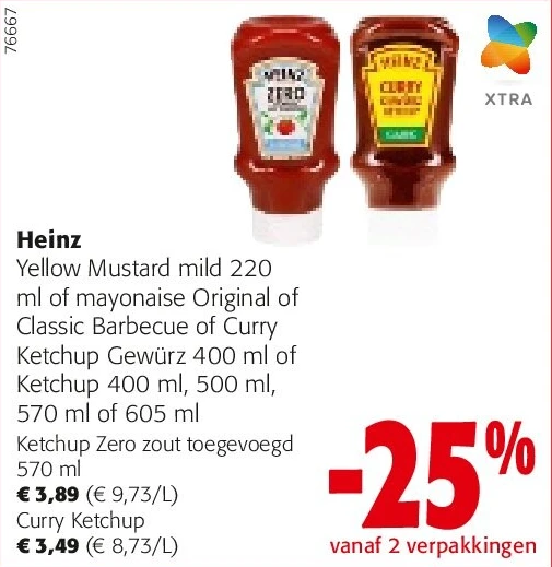 Heinz Ketchup Zero zout toegevoegd 570 ml