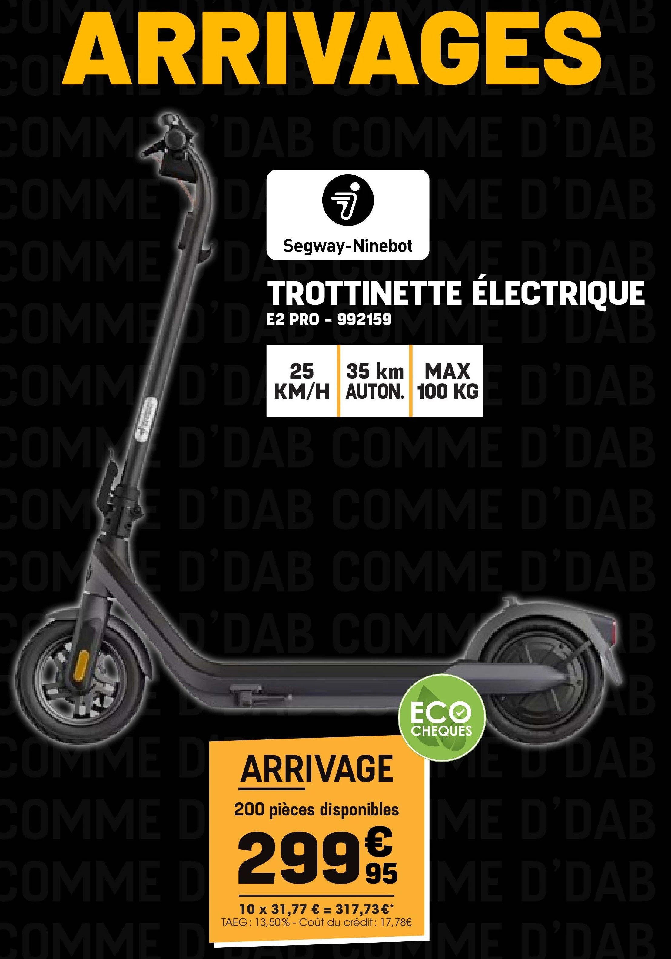 TROTTINETTE ÉLECTRIQUE COMME E2 PRO