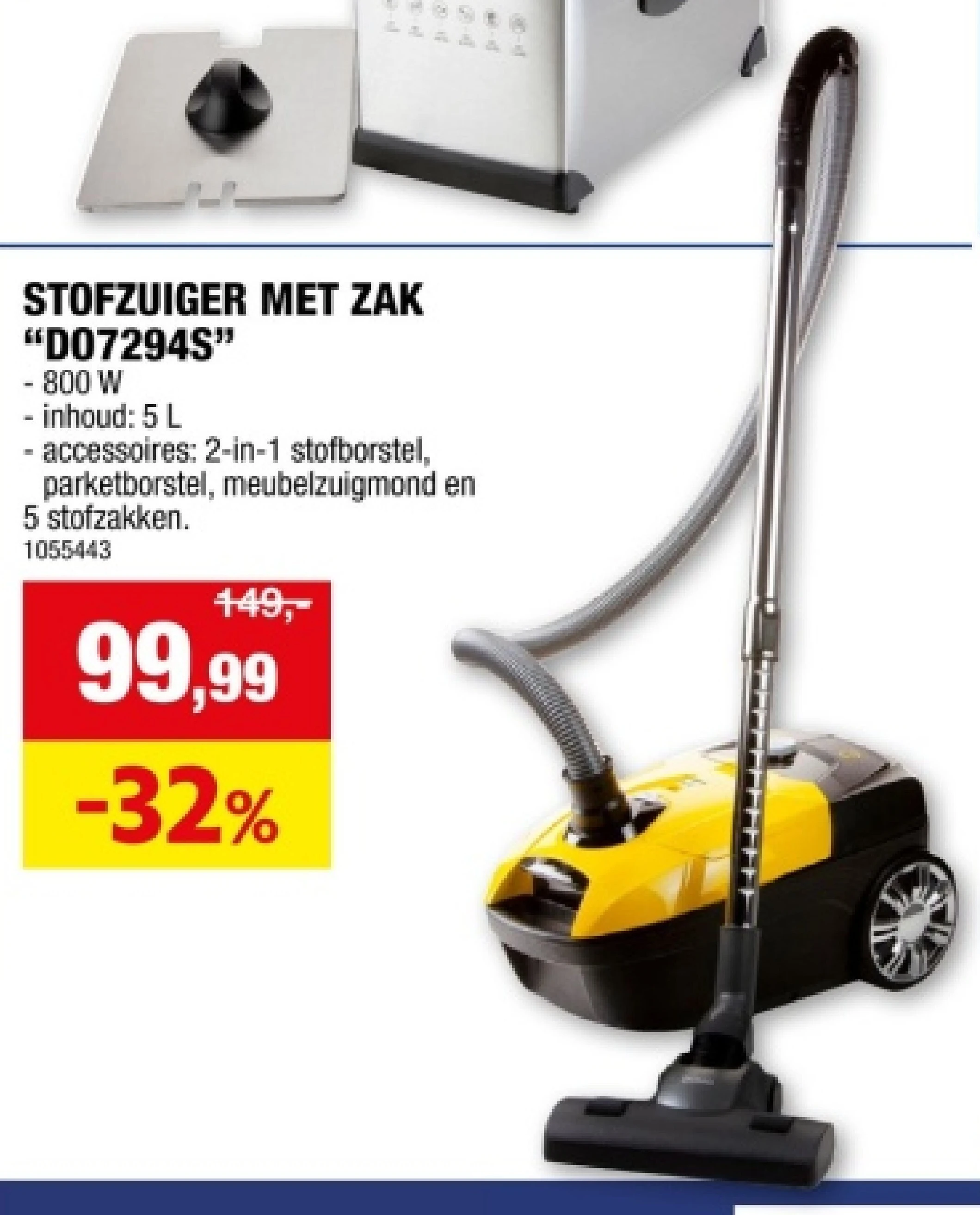 STOFZUIGER MET ZAK "D07294S"