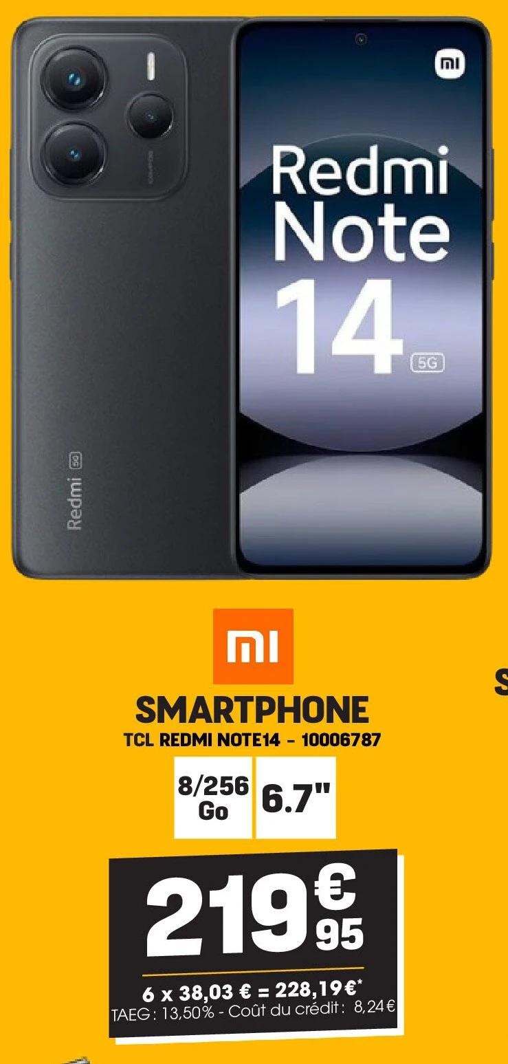 Mi SMARTPHONE TCL REDMI NOTE14