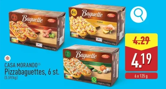 Pizzabaguettes, 6 st.