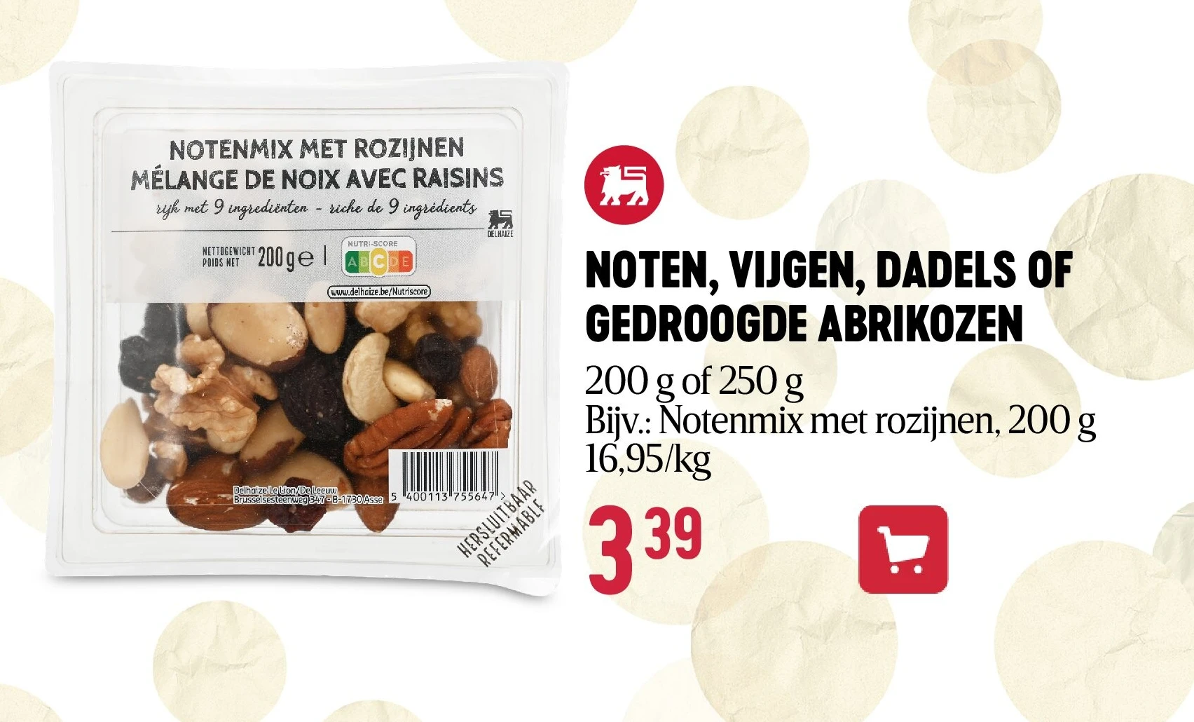 NOTEN, VIJGEN, DADELS OF GEDROOGDE ABRIKOZEN