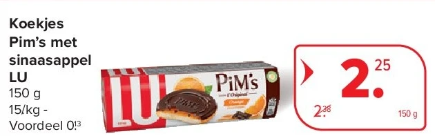 Koekjes Pim’s met sinaasappel LU
