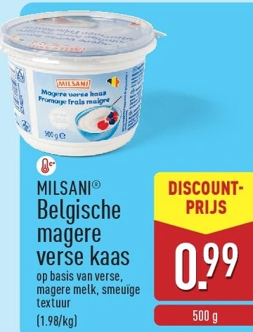 Belgische magere verse kaas