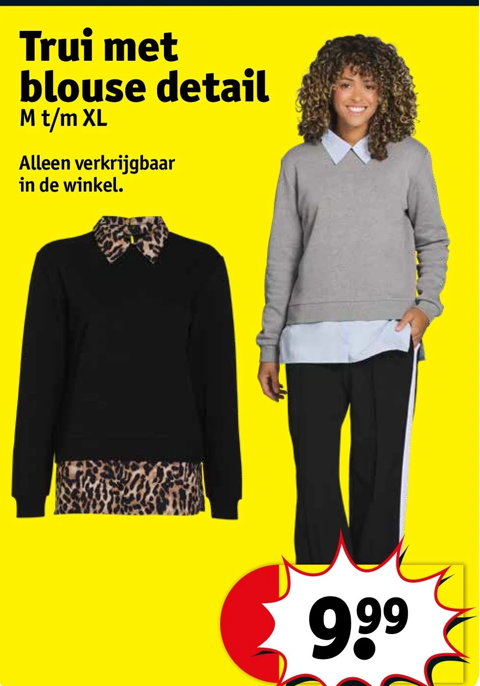 Trui met blouse detail