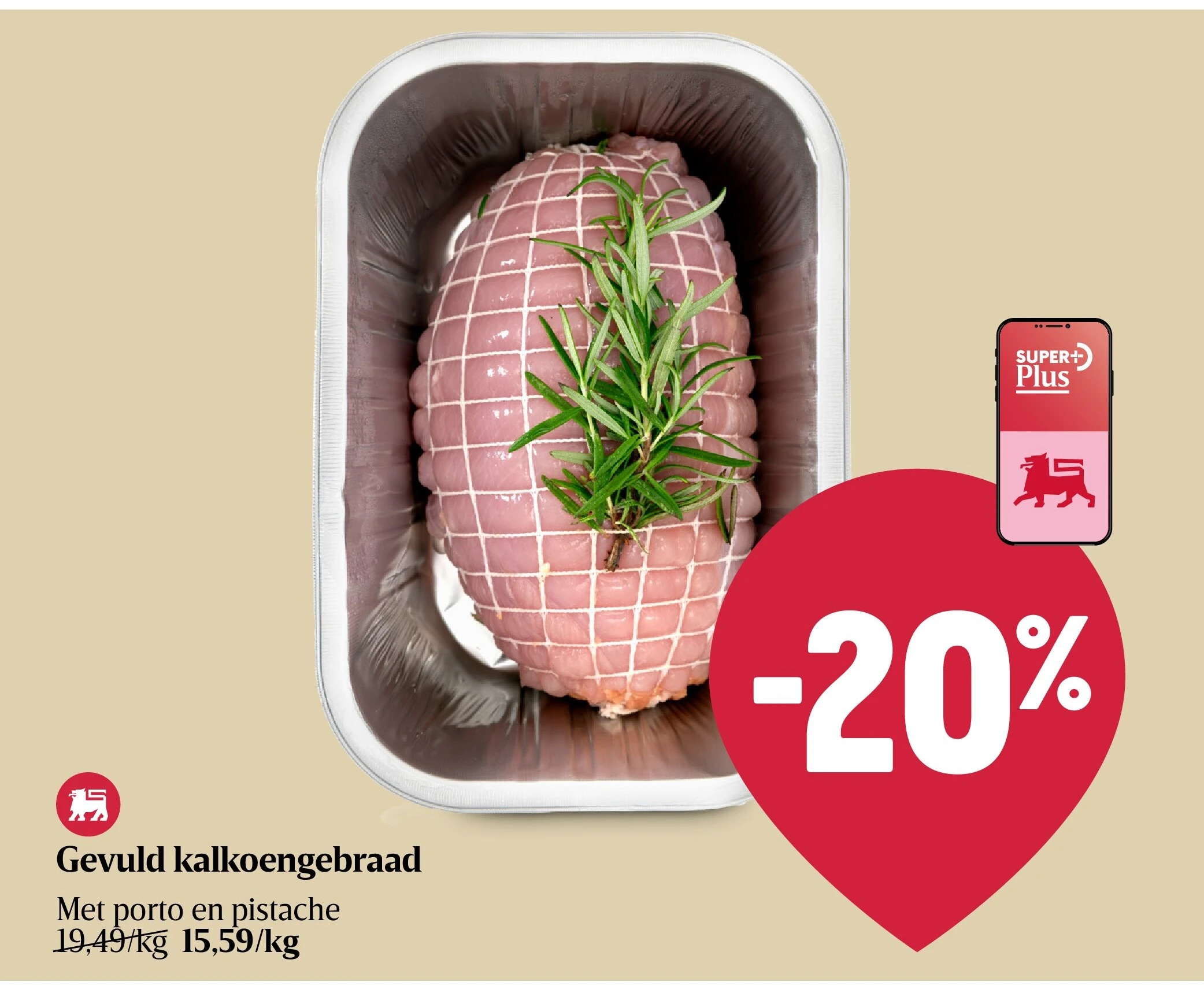 Gevuld kalkoengebraad