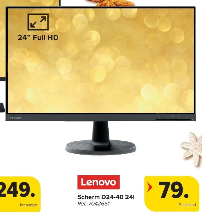 Lenovo Scherm D24-40 24I 24’’ Full HD