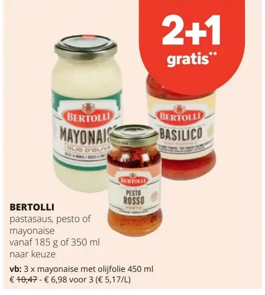 BERTOLLI mayonaise met olijfolie 450 ml