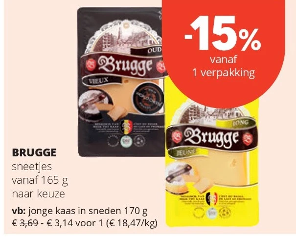 BRUGGE jonge kaas in sneden 170 g
