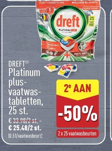 Platinum plusvaatwas­ tabletten, 25st.