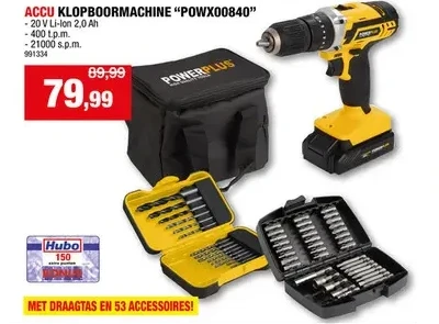 ACCU KLOPBOORMACHINE "POWX00840"