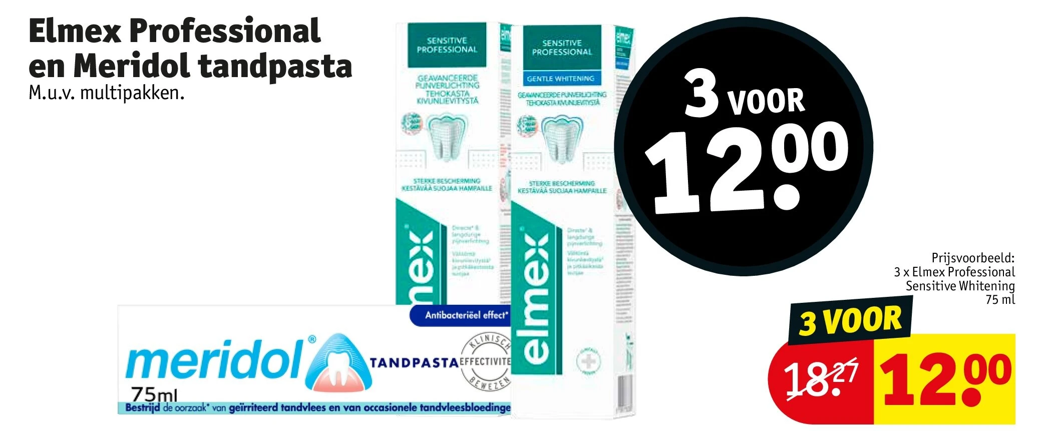 Elmex Professional en Meridol tandpasta