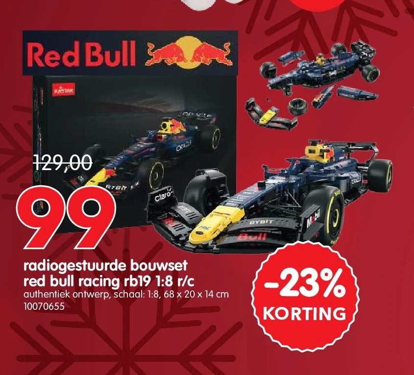 radiogestuurde bouwset red bull racing rb19 1:8 r/c