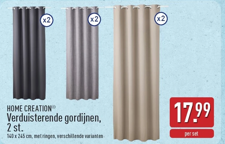 Verduisterende gordijnen, 2 st.