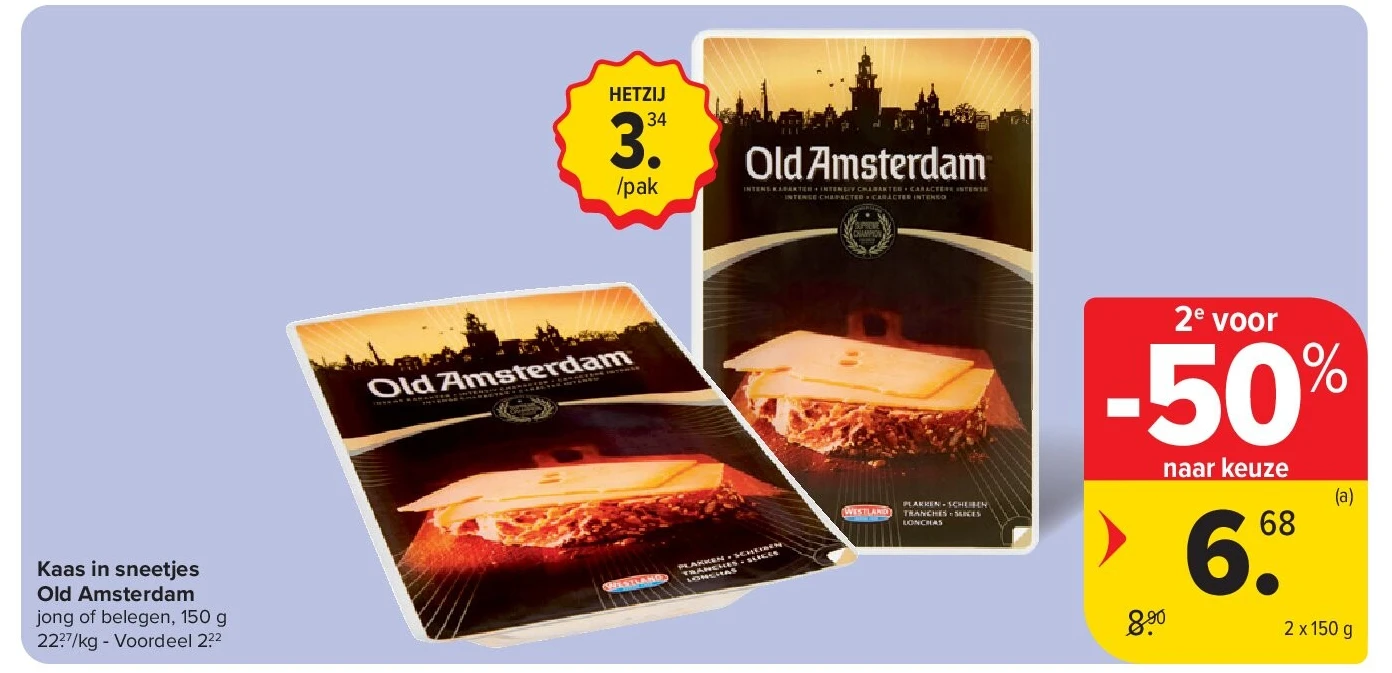 Kaas in sneetjes Old Amsterdam
