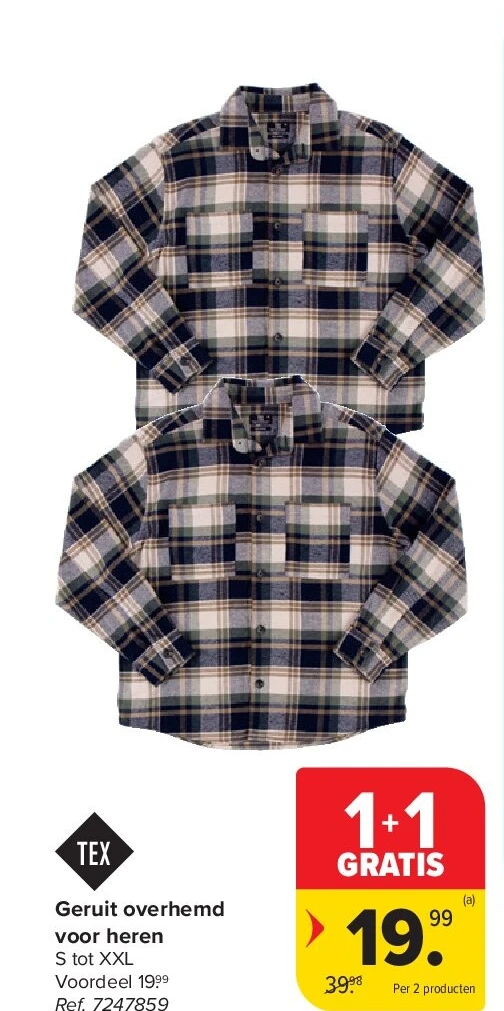 Geruit overhemd voor heren