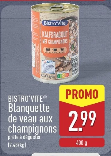 Blanquette de veau aux champignons