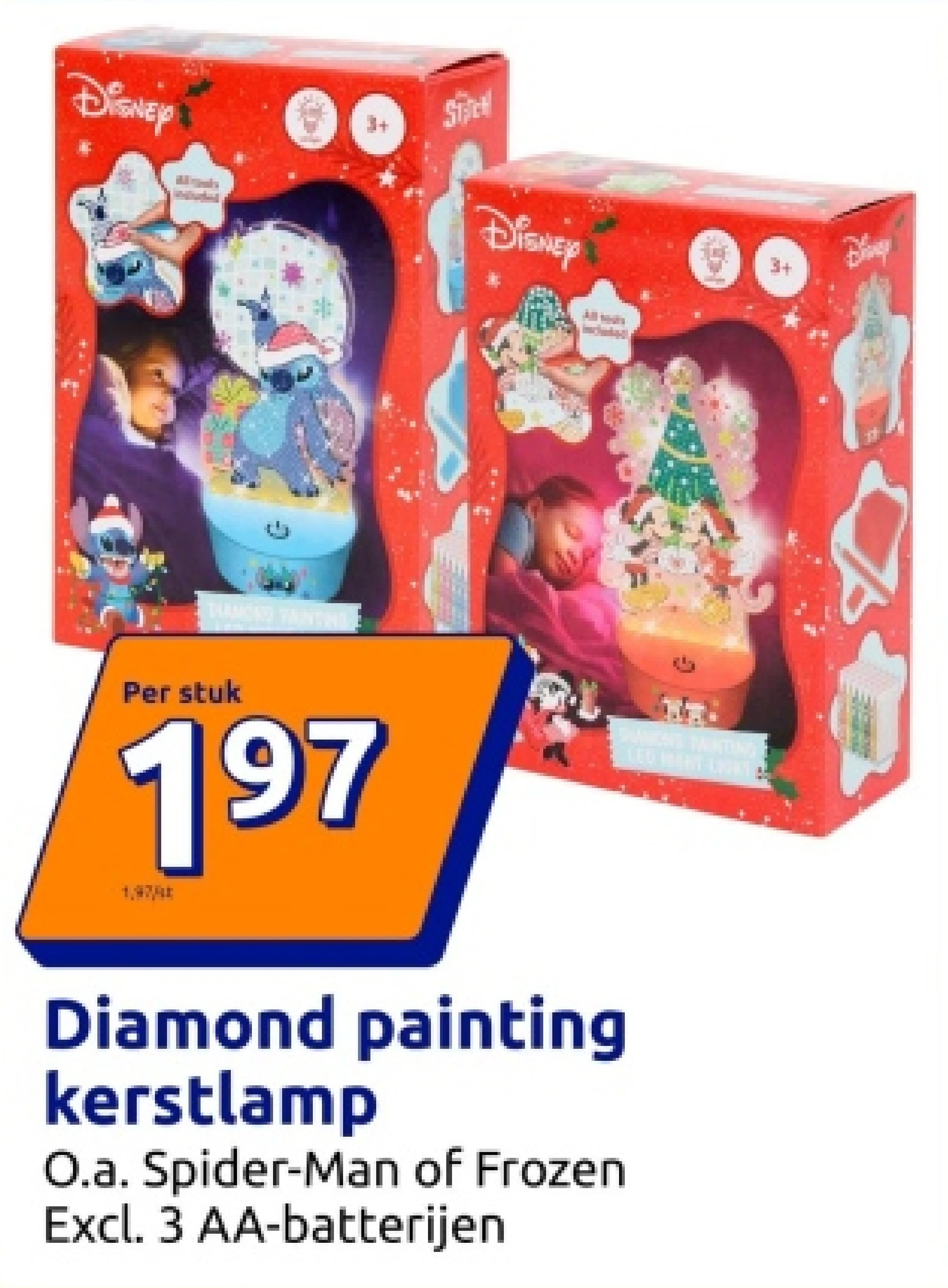 Diamond painting kerstlamp