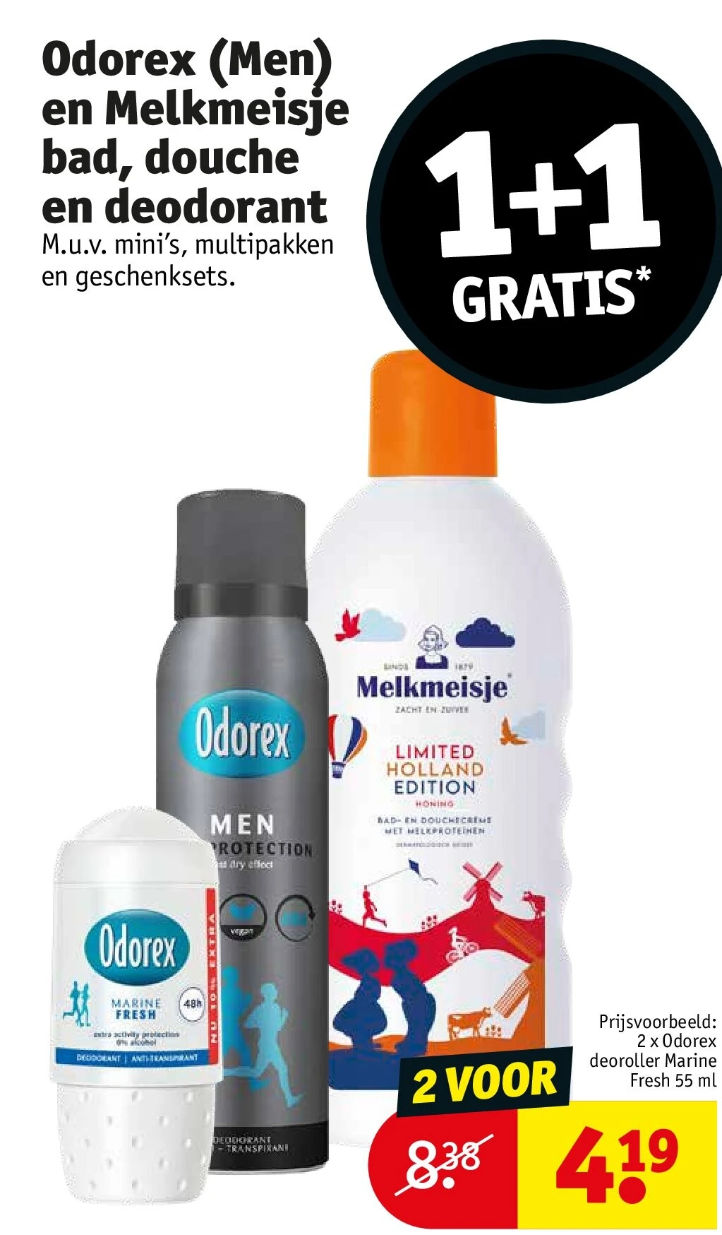 Odorex (Men) en Melkmeisje bad, douche en deodorant