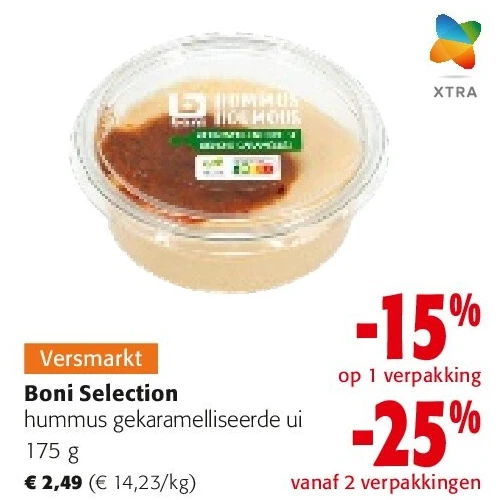 Boni Selection hummus gekaramelliseerde ui 175 g