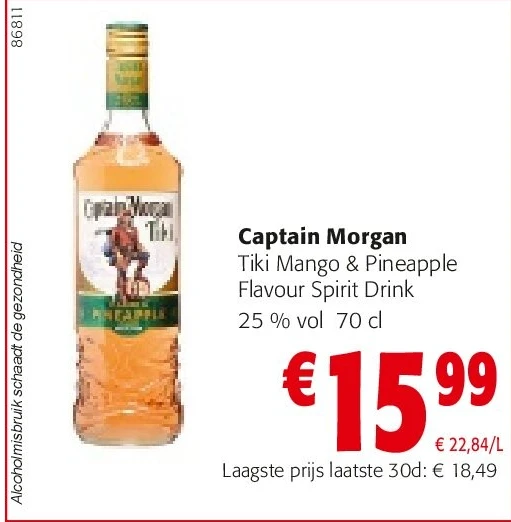 Captain Morgan Tiki Mango & Pineapple Flavour Spirit Drink