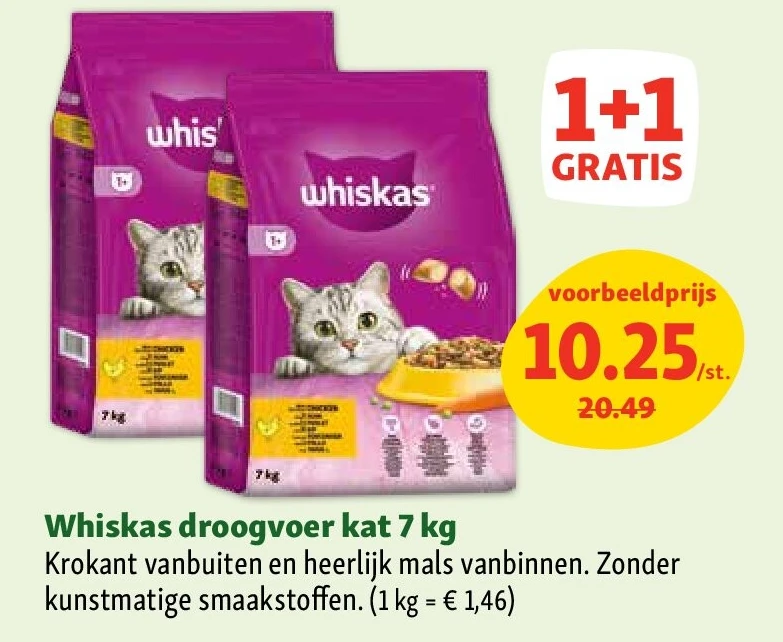 Whiskas droogvoer kat 7 kg