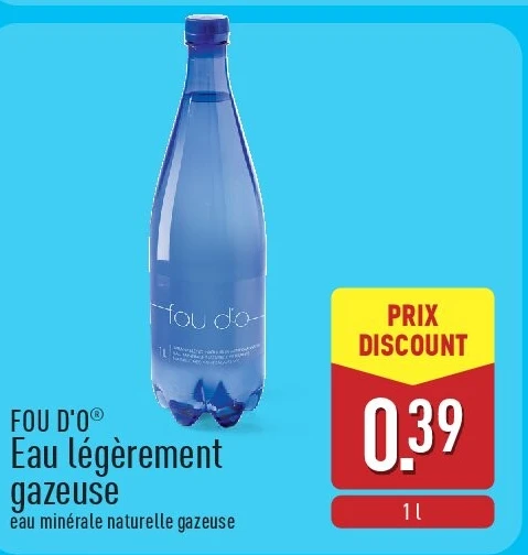 Eau légèrement gazeuse