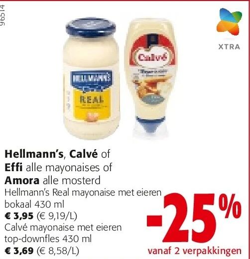 Hellmann’s Real mayonaise met eieren bokaal 430 ml