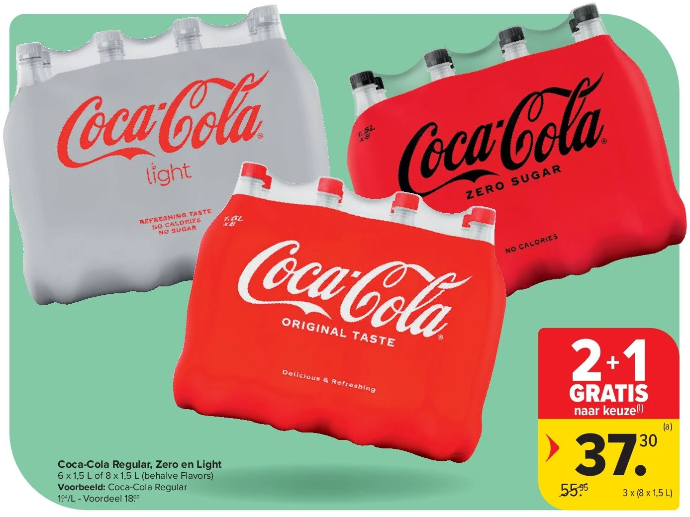 Coca-Cola Regular, Zero en Light