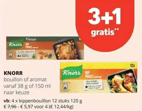 KNORR Knorr KIP POULE bouillon of aromat vanaf 38 g